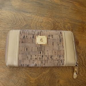 Vintage  Ralph Lauren  Cork/Leather Wallet